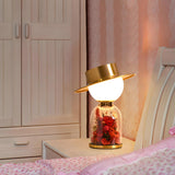 Romantic Everlasting Flower Glass Wedding Table Lamp Image - 6