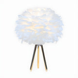 Romantic Feather Shade Creative Tripod Base Table Lamp Image - 11