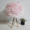 Romantic Feather Shade Creative Tripod Base Table Lamp Image - 5