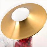 Romantic Glass Dome Gold Table Lamp with Flowers LED Image - 13