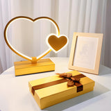 Romantic Heart Shape Modern Metal Bedroom Table Lamp Image - 5