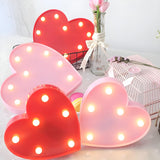 Romantic Heart-Shaped Remote Bedroom Night Light Image - 2