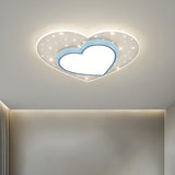 Romantic Loving Heart LED Flush Mount Ceiling Light Image - 6