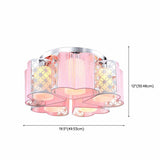 Romantic Pink Loving Heart Semi-Flush Mount Light Image - 14