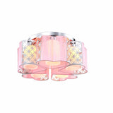 Romantic Pink Loving Heart Semi-Flush Mount Light Image - 5