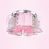 Romantic Pink Loving Heart Semi-Flush Mount Light Image - 8