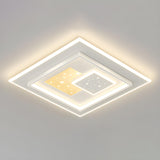 Romantic Starry Rectangle LED Flush Mount Ceiling Light Image - 10