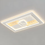 Romantic Starry Rectangle LED Flush Mount Ceiling Light Image - 11