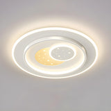 Romantic Starry Rectangle LED Flush Mount Ceiling Light Image - 12