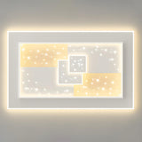 Romantic Starry Rectangle LED Flush Mount Ceiling Light Image - 13