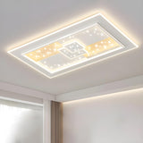 Romantic Starry Rectangle LED Flush Mount Ceiling Light Image - 5