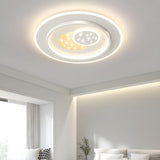 Romantic Starry Rectangle LED Flush Mount Ceiling Light Image - 7