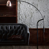 Rose Gold Cone and Arc Metal Base Modern Floor Lamp Image - 4