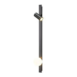 Rotatable Black Globe and Cylinder Modern Wall Sconce Image - 5