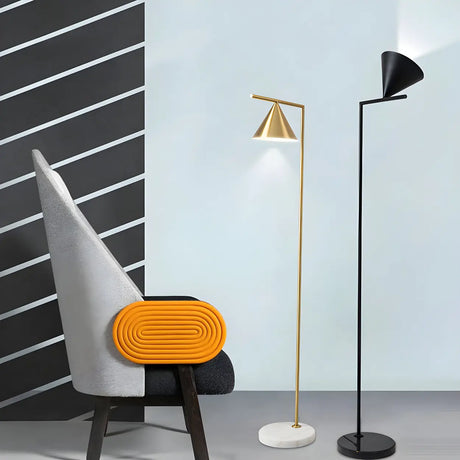 Rotatable Cone Metal Stand Simple LED Floor Lamp Image - 1