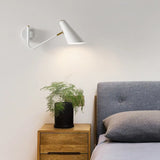 Rotatable Contemporary White Cone Wall Sconce Light Image - 1