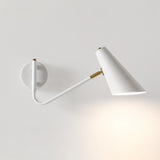 Rotatable Contemporary White Cone Wall Sconce Light Image - 11