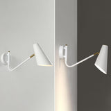 Rotatable Contemporary White Cone Wall Sconce Light Image - 12