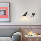 Rotatable Contemporary White Cone Wall Sconce Light Image - 2