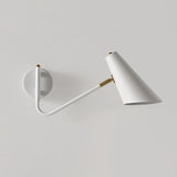 Rotatable Contemporary White Cone Wall Sconce Light Image - 9