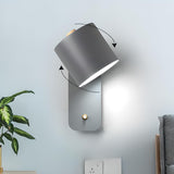 Rotatable Cylinder Metal LED Wall Sconce Lights Image - 3