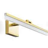 Rotatable Gold Modern Rectangular LED Vanity Light Image - 5