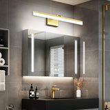 Rotatable Gold Modern Rectangular LED Vanity Light Image - 6