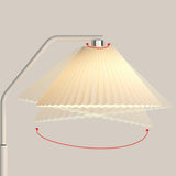 Rotatable Pleated Contemporary Metal Floor Lamp Image - 11