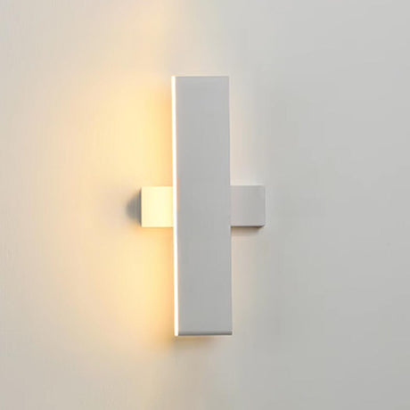 Rotatable Rectangular White Bedroom Wall Sconce Image - 2