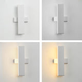 Rotatable Rectangular White Bedroom Wall Sconce Image - 9