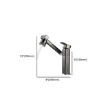 Rotatable Square Copper Gun Grey Low Arc Faucet with Aerator #size