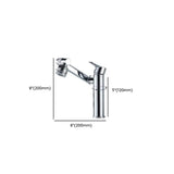 Rotatable Square Copper Gun Grey Low Arc Faucet with Aerator Image - 18