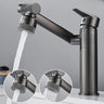 Rotatable Square Copper Gun Grey Low Arc Faucet with Aerator Image - 3