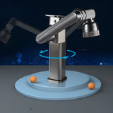 Rotatable Square Copper Gun Grey Low Arc Faucet with Aerator Image - 6