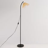 Rotatable Trendy White Cone and Curved Floor Lamp Image - 10