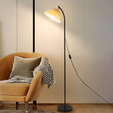 Rotatable Trendy White Cone and Curved Floor Lamp Image - 17