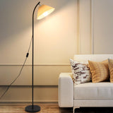 Rotatable Trendy White Cone and Curved Floor Lamp Image - 6