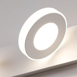 Rotatable White Circular LED Bathroom Vanity Light Image - 13