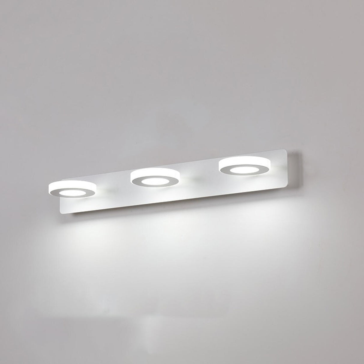 Rotatable White Circular LED Bathroom Vanity Light Image - 20