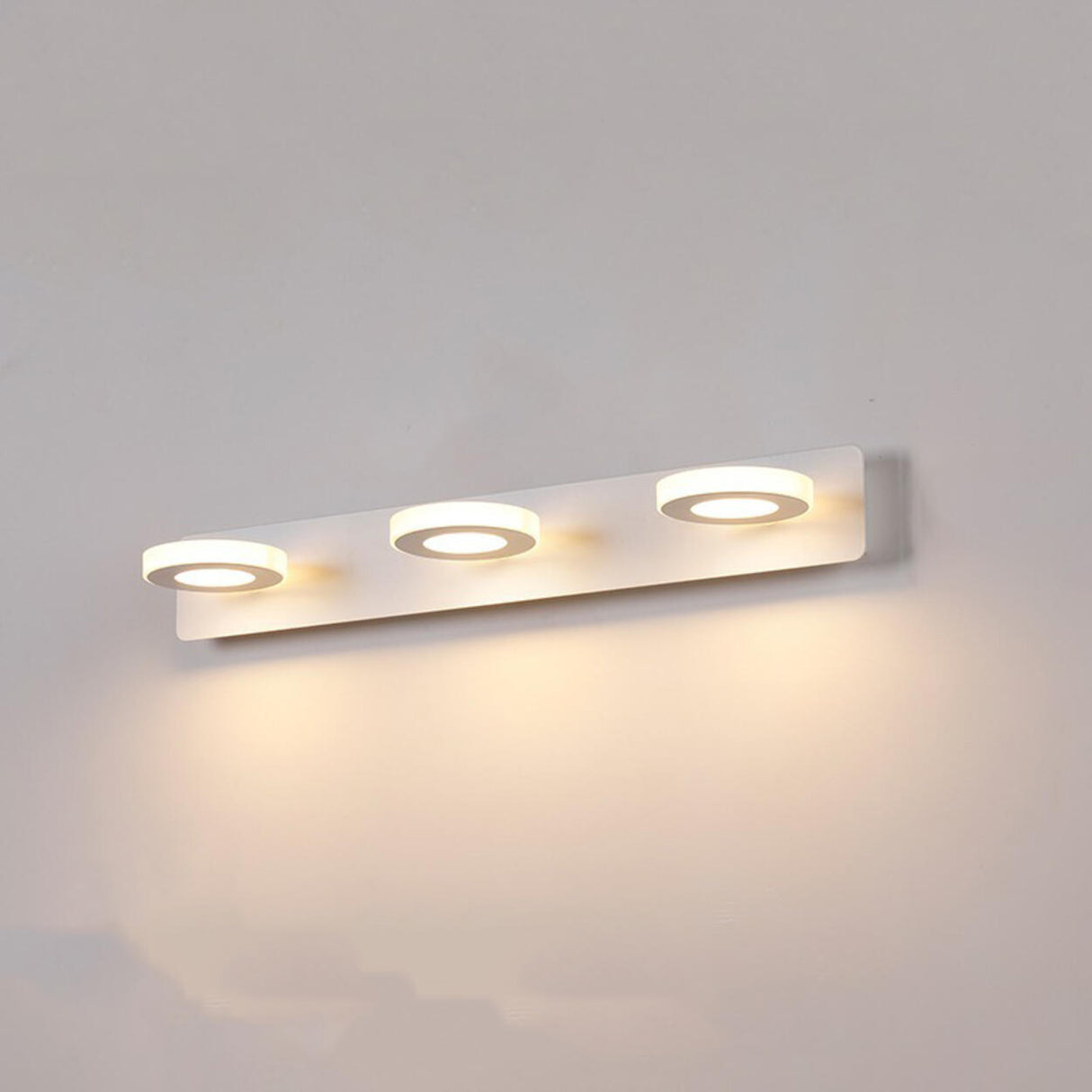 Rotatable White Circular LED Bathroom Vanity Light Image - 21