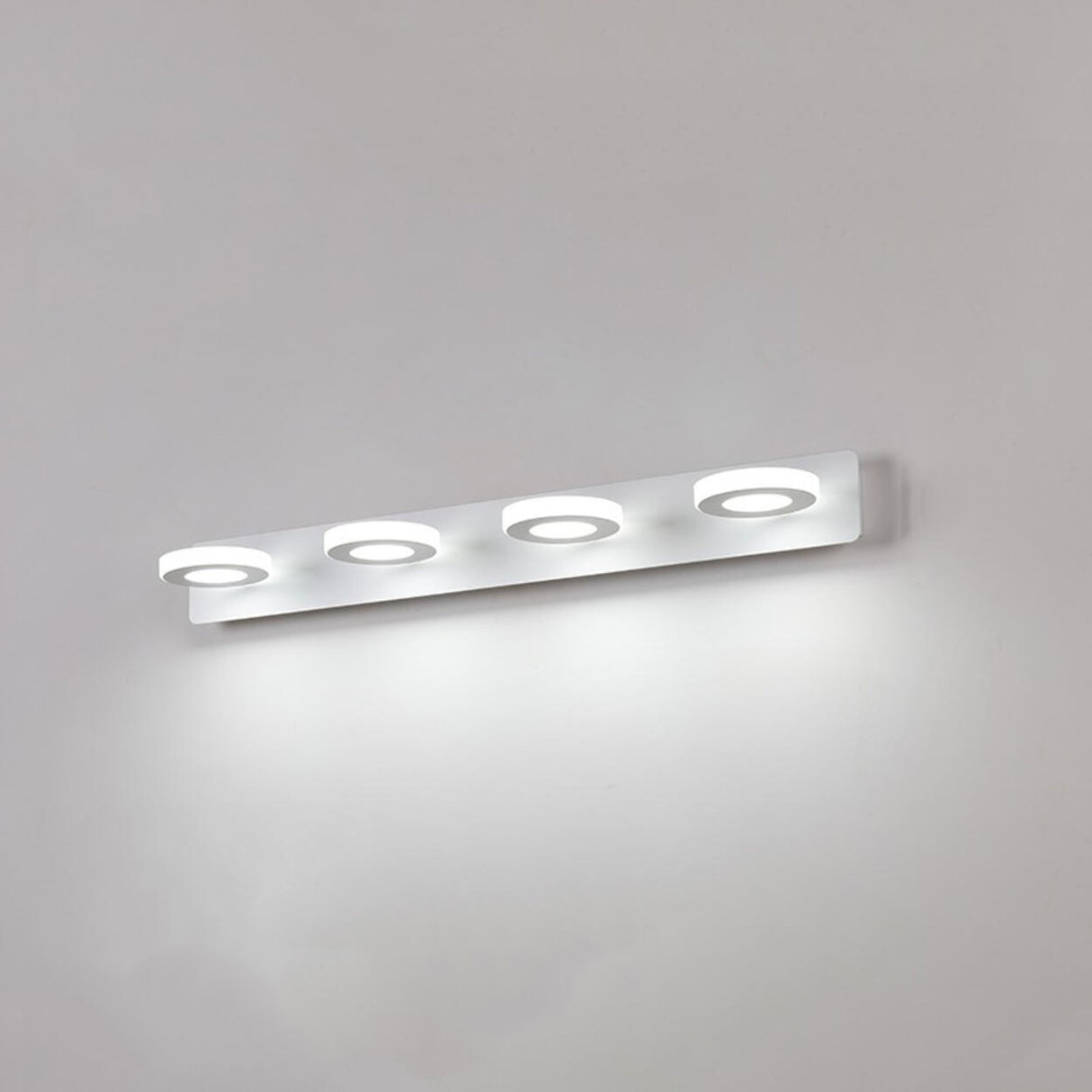 Rotatable White Circular LED Bathroom Vanity Light Image - 22