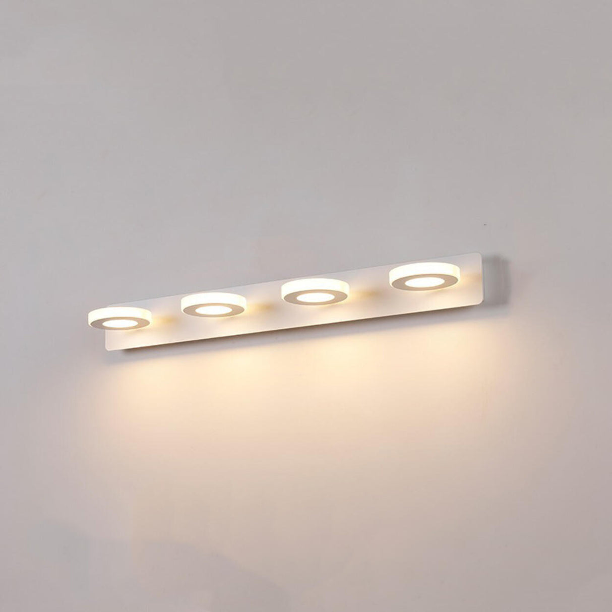 Rotatable White Circular LED Bathroom Vanity Light Image - 23