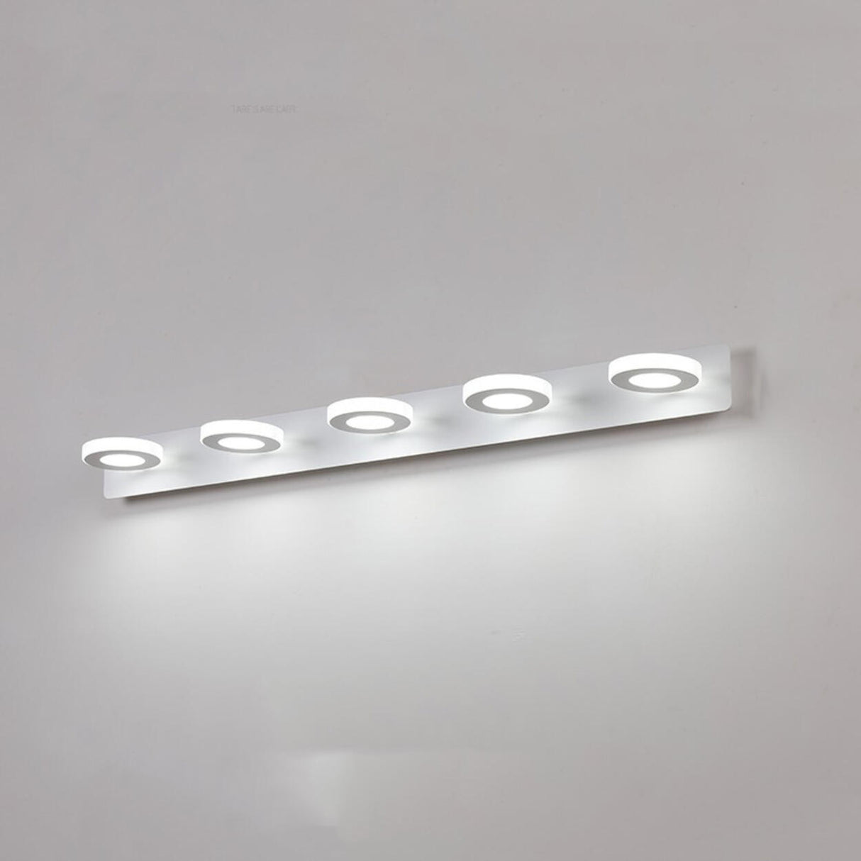 Rotatable White Circular LED Bathroom Vanity Light Image - 24