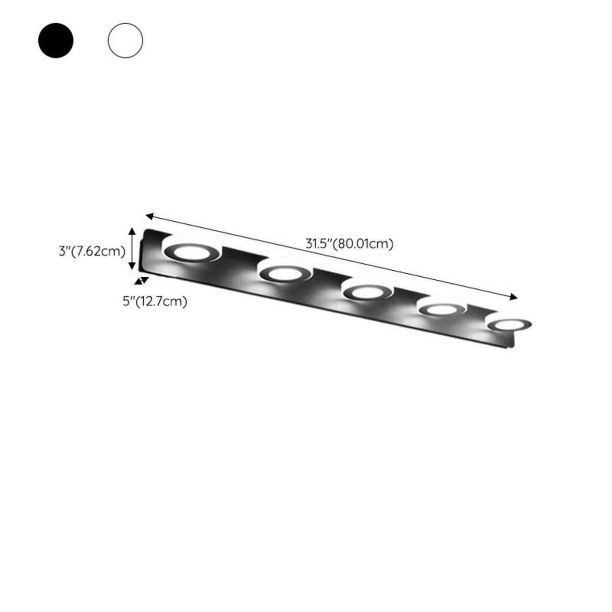 Rotatable White Circular LED Bathroom Vanity Light Image - 29