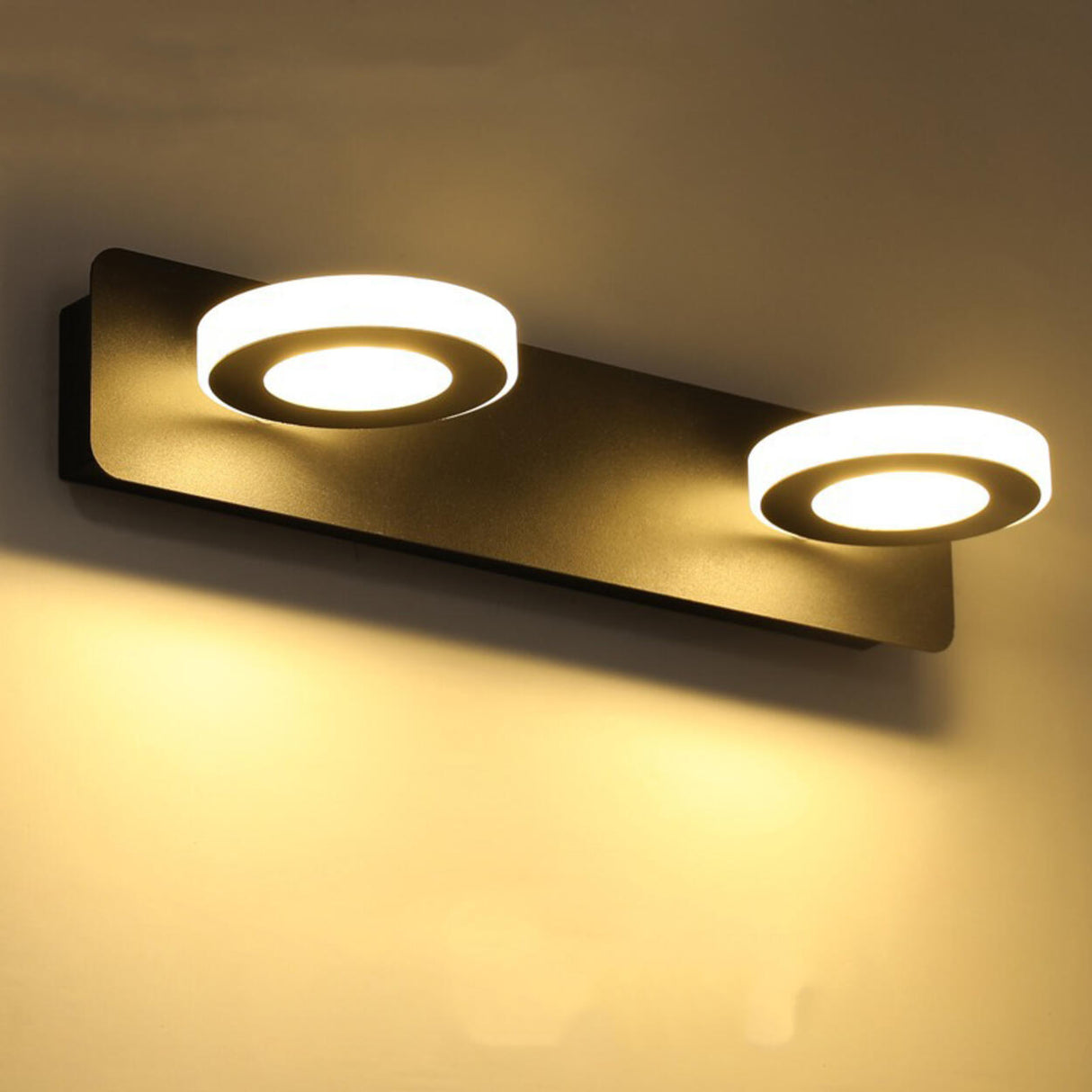 Rotatable White Circular LED Bathroom Vanity Light Image - 3