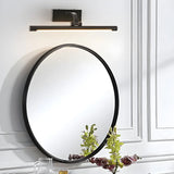 Rotating Black Cylinder Modern Metal LED Vanity Light Image - 4