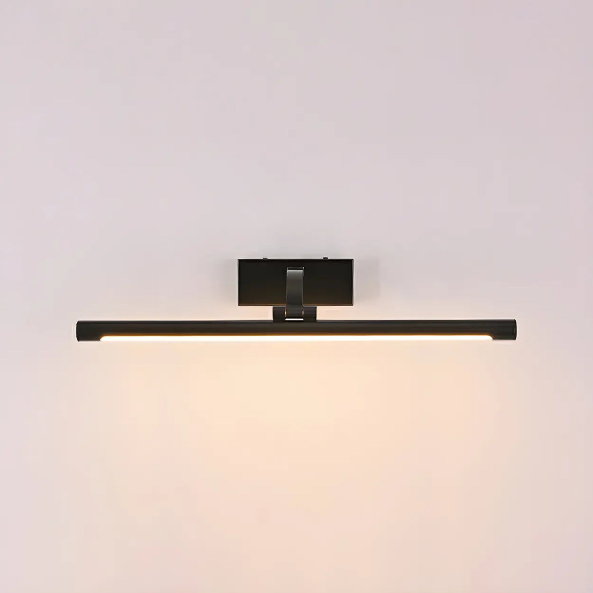 Rotating Black Cylinder Modern Metal LED Vanity Light Image - 5