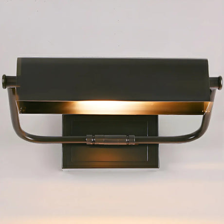 Rotating Black Rectangular Industrial Vanity Light Image - 2