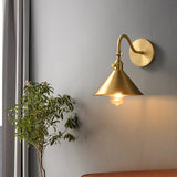 Rotating Cone Gold Copper Shade Metal Wall Sconces Image - 4