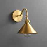 Rotating Cone Gold Copper Shade Metal Wall Sconces Image - 6